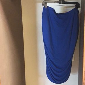 Royal blue stretchy tapered skirt